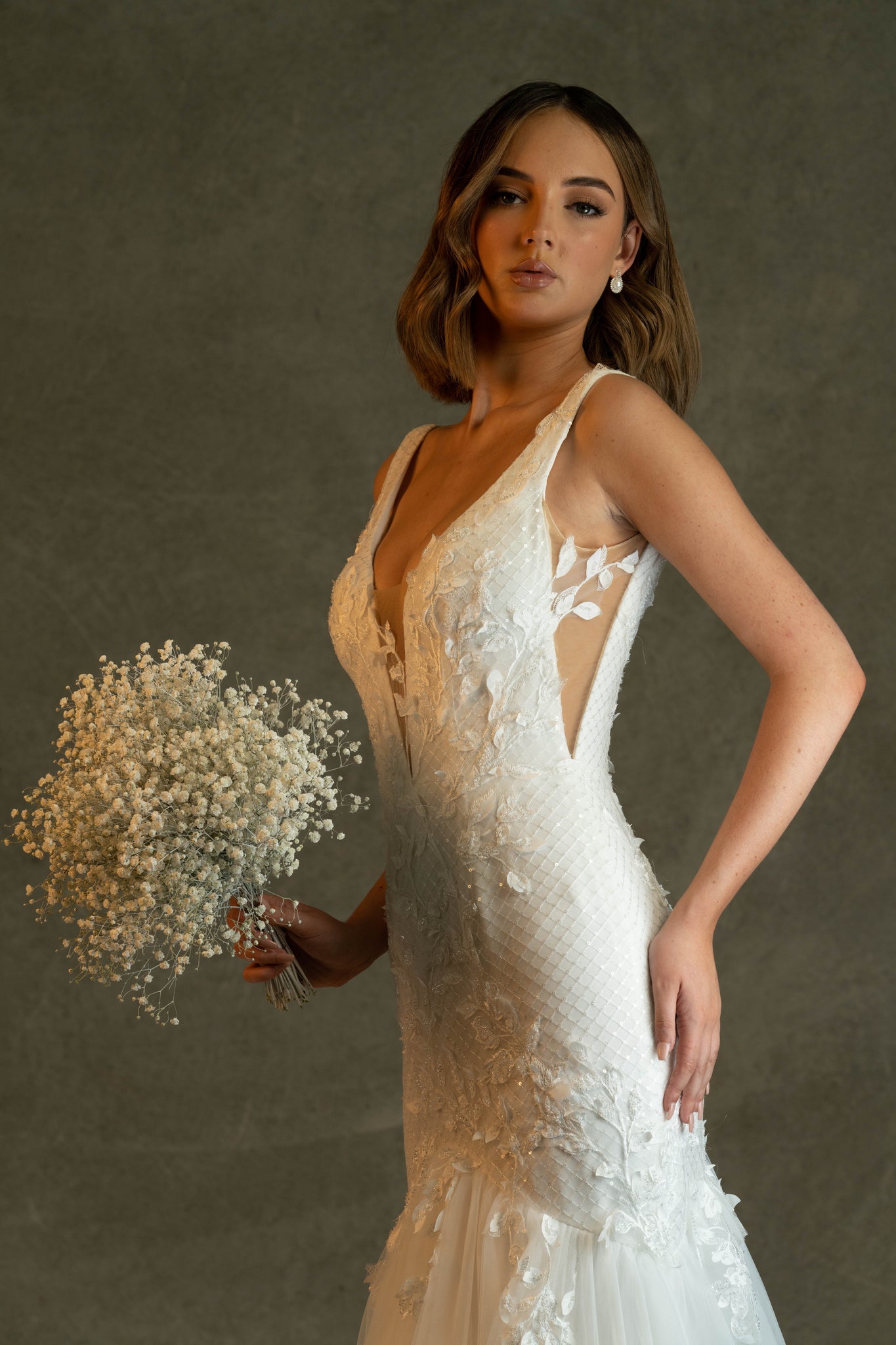 Maya Lace fit and flare -Wedding Dress Fara Couture Perth Maya Lace fit and flare -Wedding Dress Fara Couture Perth