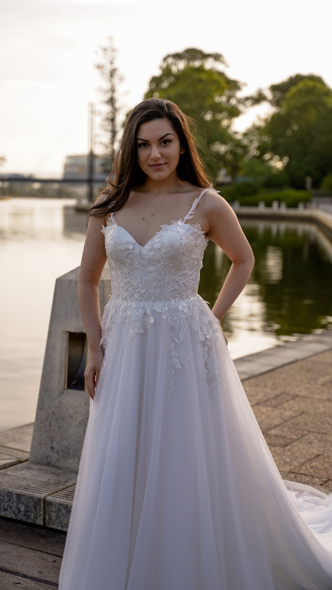 Della Wedding Dress | Sleeve Wedding Dress | Fara Couture
